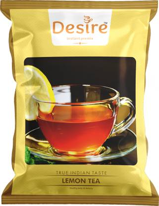 Desire Lemon tea instant premix for manual and vending machine usage Lemon Tea Pouch