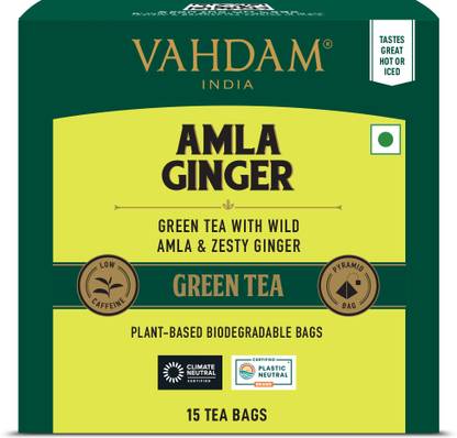 Vahdam Amla Ginger Amla Green Tea Box
