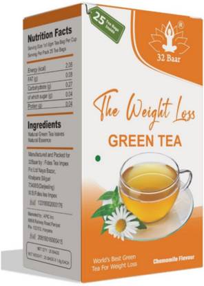32 Baar CHAMOMILE TEA BAGS 25 TEA BAGS Green Tea Bags Box