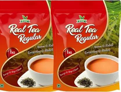 THF Real Tea Regular 1kg Combo Pack of 2 Unflavoured Black Tea Pouch
