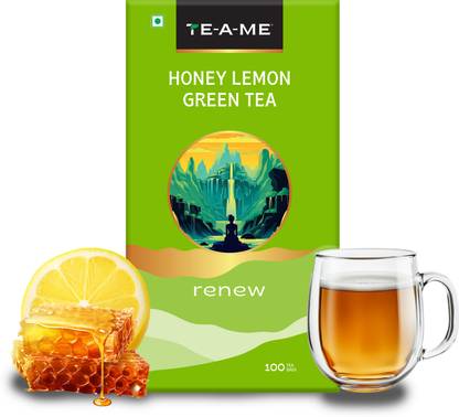 TE-A-ME Renew Honey Lemon Green Tea Bags Box