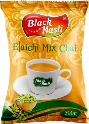 Black Masti Elaichi Mix Chai, Tea Powder with Cardamom Cardamom Black Tea Pouch