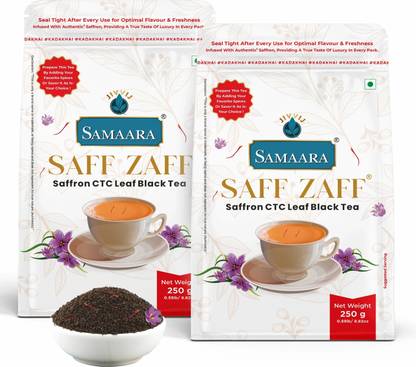 Jivvij Samaara Saff Zaff CTC Kesar Saffron Black Tea Pouch