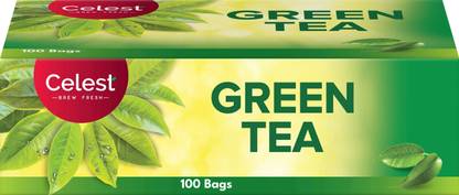 Celest Green Tea, 100 Tea Bags | Green Tea | Green Tea 100 Bags | Pure Green Tea | Green Apple Green Tea Bags Box