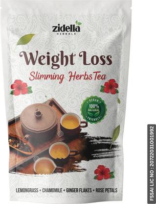 Zidella Herbals Weight loss Green tea- Lemon grass Tea- Detox Tea, Slimmig tea Lemon Herbal Tea Pouch