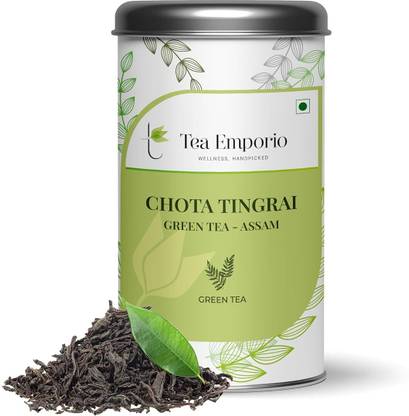 Surajmukhi Tea Pvt. Ltd. Chota Tingrai Assam Green Tea - Rich in Anti-Oxidants Green Tea Tin