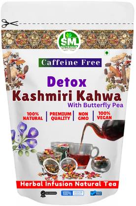 SM NUTRIHUB Detox Kashmiri Kahwa with Butterfly Pea-Improved Cinnamon Herbal Tea Pouch