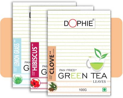 dophie Clove leaves Green tea -1,Hibiscus Green Tea-1,Lemon grass green tea-1(300g) Cloves, Hibiscus, Lemon Grass Green Tea Box