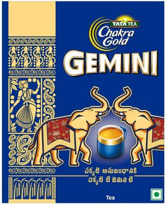 Tata Tea Chakra Gold Gemini Black Tea, Strong Assam Tea, Rich Aroma, Premium Dust Tea Unflavoured Black Tea Box