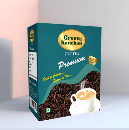 Green Kanchan PREMIUM BLACK TEA Rich In Colour... Strong In Test... Black Tea Box