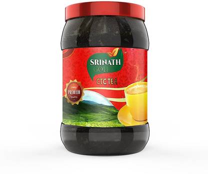 Surajmukhi Tea Pvt. Ltd. Srinath Gold CTC Tea (Tea Stall's Chai Delight) - 500g (Pack of 2) Tea Mason Jar