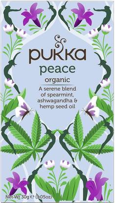 Pukka Peace Organic a Serene Blend Of Spearmint ashwagandha Naturally Caffeine Free Assorted Herbal Tea Bags Box