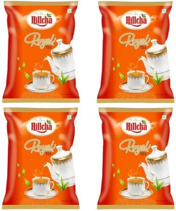 HILLCHA Royal Tea 1Kg | Blended Tea Leaves for Perfect Mixture of Taste & Aroma Cardamom Tea Pouch