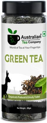 AustralianTeaCompany Green Tea Loose Leaf (40 Cups) Straight from The Himalayas Brisk Light and Fresh Green Tea Glass Bottle