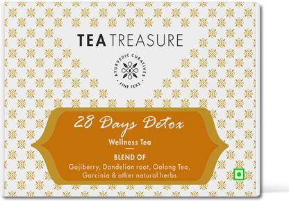 TeaTreasure 28 Days Detox Tea Herbal Tea Box