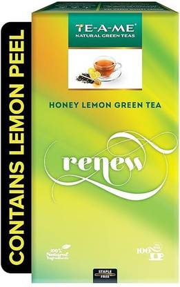 TE-A-ME Honey Lemon Green Tea Bags Honey Lemon Green Tea Honey Lemon Green Tea 100 Bags Honey, Lemon Green Tea Bags Box