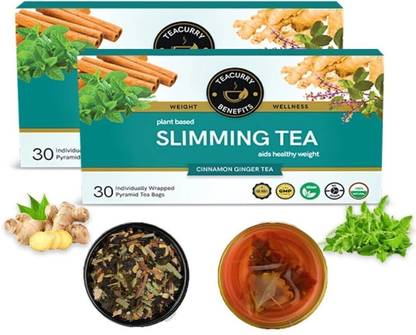TEACURRY Slimming Tea for Weight Loss - 60 Tea Bags |Slimming Tea Helps weight loss tea, reduce tummy, prevent ageing Herbal Tea Pouch