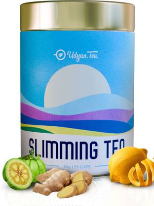 Udyan Tea Slimming Tea - Natural & Pure Wellness Whole Leaf Tea Ginger, Cinnamon Herbal Tea Tin
