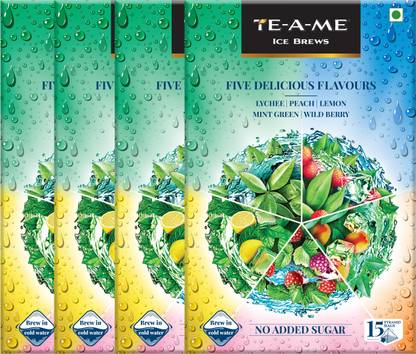 TE-A-ME Assorted Five-IN-One Ice Tea - 60 Tea Bags | Cold Brew Tea | Ice Tea | Iced Tea Bags Box
