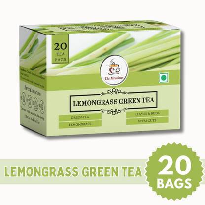 The Meadows Refreshing bright and zesty Lemon Grass Green Tea Bags Box