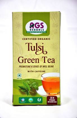 AGS Herbals Tulsi Green Tea (Pyramid) Tulsi Green Tea Bags Box