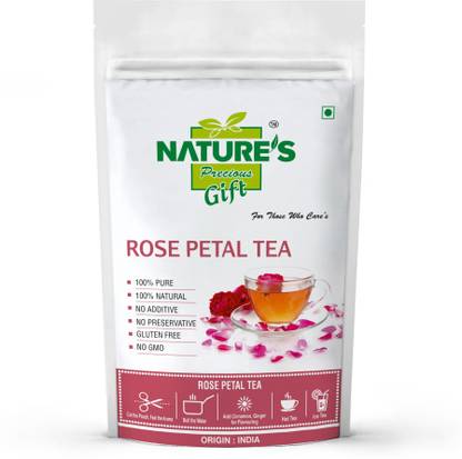 Nature's Precious Gift Rose Petals Dried | Rose Tea - 100 GM Rose Herbal Tea Pouch