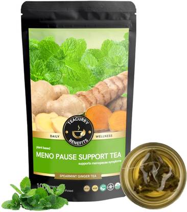 TEACURRY Menopause tea – Helps delay Menopause & stop Hot Flashes - 100% Natural Herbal Tea Pouch