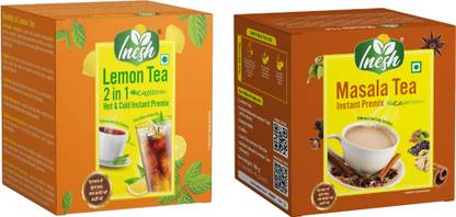 inesh Lemon Tea 2-in-1 Hot & Cold And Masala Tea Set of 2 (Total 20 Pouches) Masala Tea Box