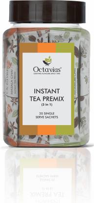 Octavius Assorted Ready Tea ( 3 in 1 ) Variant | Refill Pack - Masala, Ginger & Cardamom Assorted Instant Tea Plastic Bottle