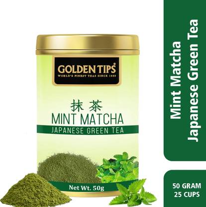 Golden Tips Original Japanese Flavoured Green Mint Matcha Tea Tin