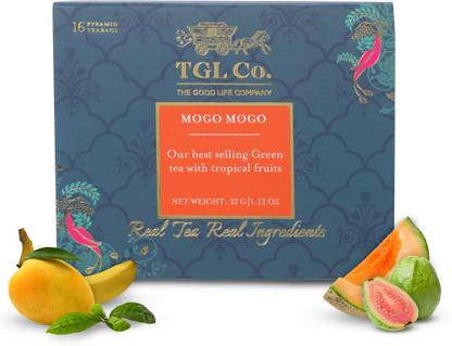 TGL Co. Mogo Mogo 16 | Rich in Anti Oxidant | Refreshing Mango, Banana, Sencha, Guava Green Tea Box