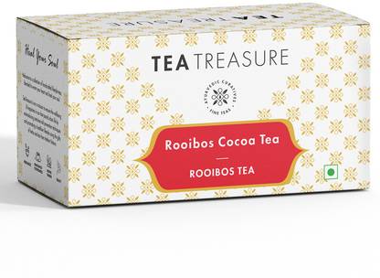 TeaTreasure Rooibos Cocoa Red Tea Caffeine Free Antioxidants Rich Tea Chocolate Rooibos Tea Box