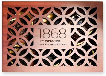 1868 by Tata Tea Assorted Tea Gift Sets - Tea Lover's Bliss, 6 Teas Luxury Gift Box Tea Blend Tin