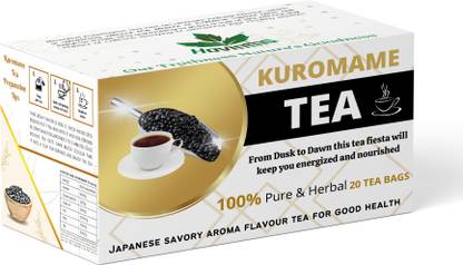 Havintha Natural Kuromame Tea - 20 Tea Bags | Black Soybean Tea | Source of Antioxidant Herbal Tea Bags Box