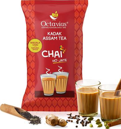 Octavius Kadak Masala Chai | Strong, Aromatic Assam Masala Tea with Natural Spices | Spices Tea Pouch