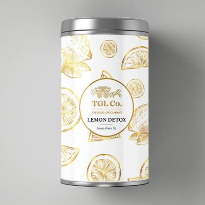 TGL Co. Lemon Detox Green Tea 50G Tin Lemon Herbal Tea Tin