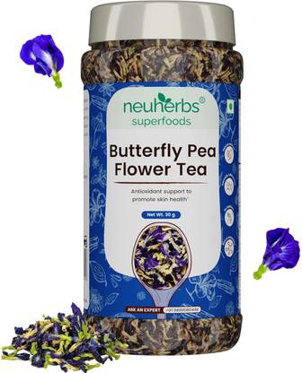 Neuherbs Butterfly Pea Flower Tea To Promote Skin Health | Caffeine Free Herbal Tea Plastic Bottle