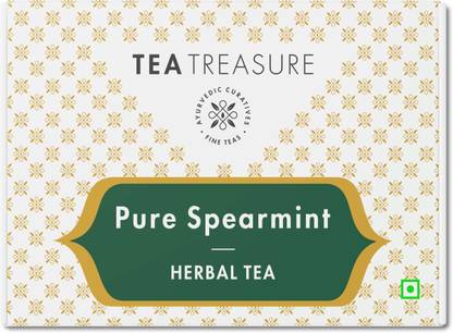 TeaTreasure Spearmint Herbal Tea 50 Tea Bags Herbal Tea Box