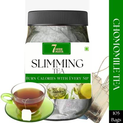 7HerbMaya SLIMMING TEA For Weight Loss, Natural Herbs Blend. Garcinia, Lemon, Ashwagandha, Herbs Green Tea Bags Plastic Bottle