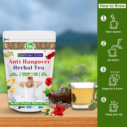 SM NUTRIHUB Anti Hangover Herbal Tea | Hangover Relief Tea-A must-try after-party Herbs Herbal Tea Pouch