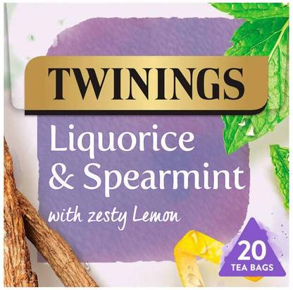 TWININGS Liquorice and Spearmint Herbal, 20 Tea bags Herbal Tea Bags Box