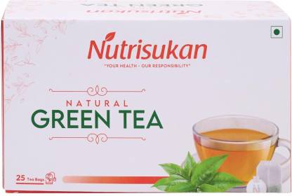 Nutrisukan Green Tea 25 Teabags | 100% Natural Ingredients | Health benefits Green Tea Box
