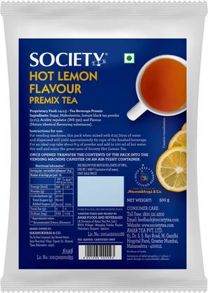 Society Hot Lemon Premix Instant Tea Pouch