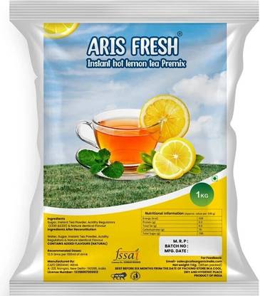 Aris fresh Hot lemon tea premix 1 kg Lemon Instant Tea Pouch