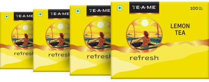 TE-A-ME Refresh Lemon Black Tea, 400 Naked Tea Bags | Tea | Lemon Black Tea | Black Tea Bags Box