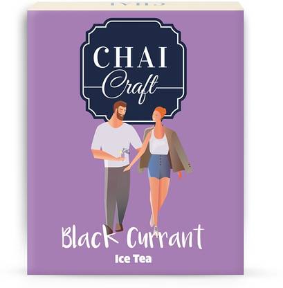 Chai Craft Black Currant Ice Tea| Flavoured Tea |- (10 Sachets) -10 x 13g =130g Blackcurrant Instant Tea Box