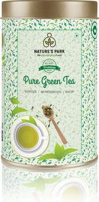 Nature's Park Pure Green Tea - Loose Leaves Nurtured by Mother Nature, Perfect & Balanced Refreshing Tea for Weight Loss & Boosts Metabolism Green Tea Tin