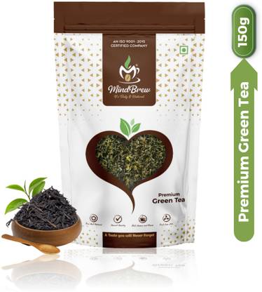 MindBrew Pure Darjeeling Green Tea Leaves, Green Tea Pouch
