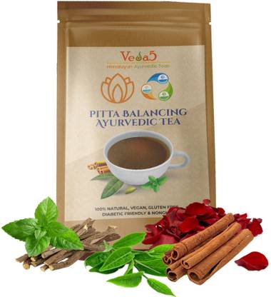 Veda5 Cooling Pitta Dosha Ayurveda Detox Tea Unflavoured Herbal Tea Tin