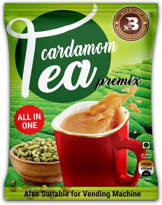 Brew Lab Cardamom Tea Premix | Real Taste of Elaichi | Also Suitable for Vending Machines Cardamom Tea Pouch